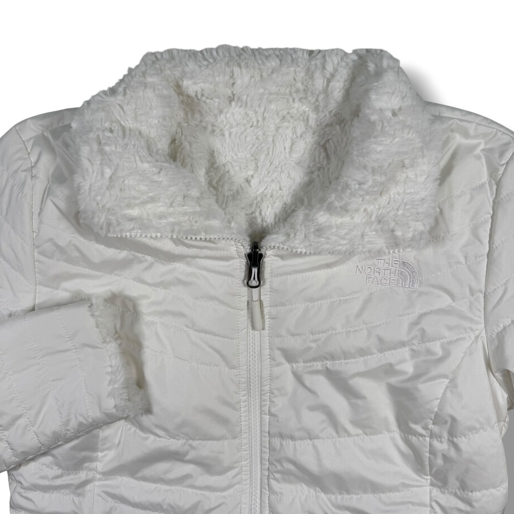 The North Face Mossbud Swirl Reversible Jacket XS Women White Quilted Winter